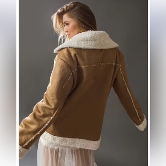 Flying Tomato Faux Suede Shearling Jacket - Picture 4 of 8